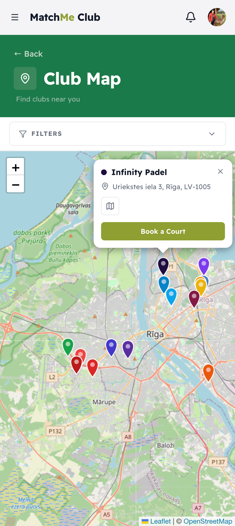 Club map