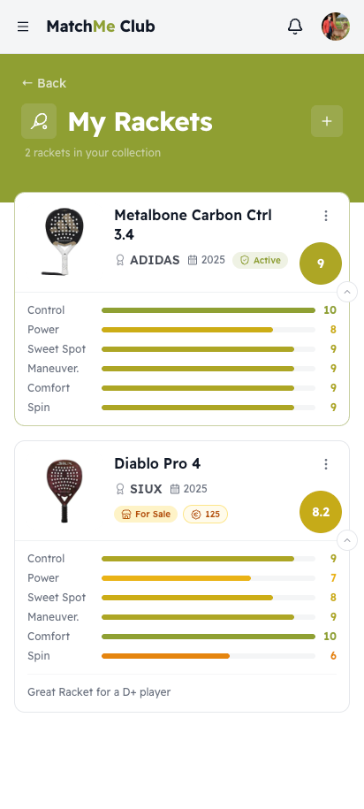 My rackets